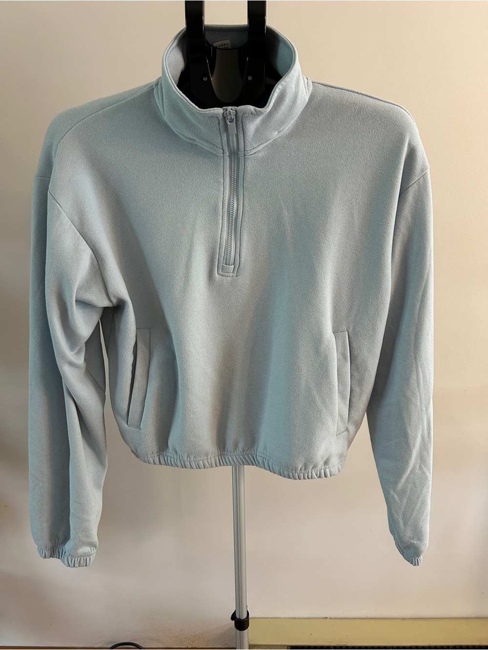 90 Degree By Reflex Light Blue Quarter-Zip Fleece Pullover
